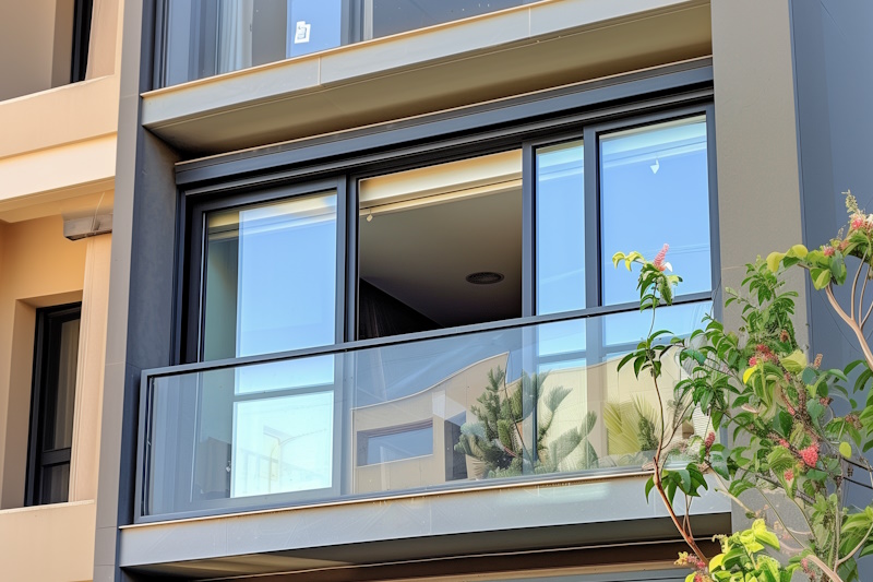 раздвижное остекление балкона алюминиевым профилем